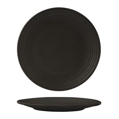 PLATE COUPE RIBBED CHARCOAL 265MM, ZUMA