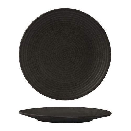 PLATE COUPE RIBBED CHARCOAL 265MM, ZUMA