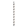 PAPER STRAW BLACK/WHITE STRIPED 205MM, AUSTRAW