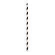 PAPER STRAW BLACK/WHITE STRIPED 205MM, AUSTRAW