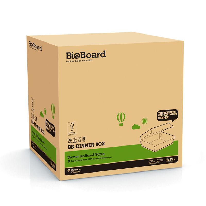 DINNER BOX BROWN, BIOBOARD 150CTN