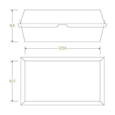 SNACK BOX BROWN LARGE, BIOBOARD 50PCES