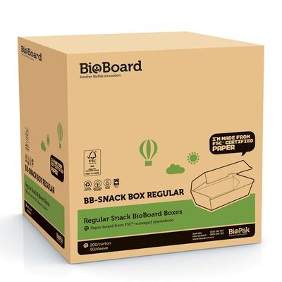 SNACK BOX REGULAR BROWN, BIOPAK