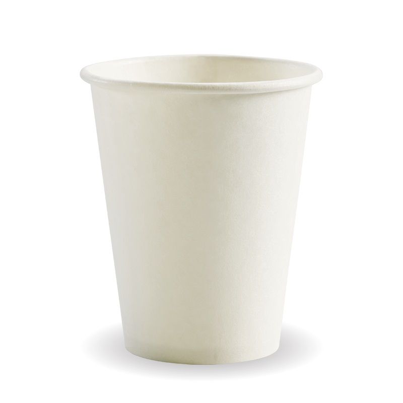 CUP WHT 8OZ SINGLE WALL, 50PCES