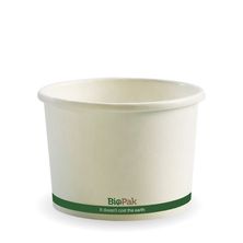 BOWL PAPER WHT 16OZ, BIOPAK 25PCES