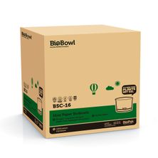 BOWL PAPER WHT 16OZ, BIOPAK 500CTN