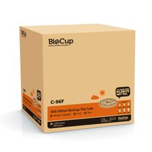 FLAT LID CLR 300-700ML, BIOPAK 1000CTN