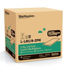 NAPKIN LUNCH NAT 2PLY, BIOPAK 2000CTN