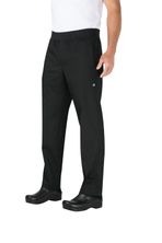 CHEF PANT BLK SLIM FIT LGE  POLY COTTON