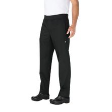 CHEF PANT BLK SLIM FIT XLGE  POLY COTTON