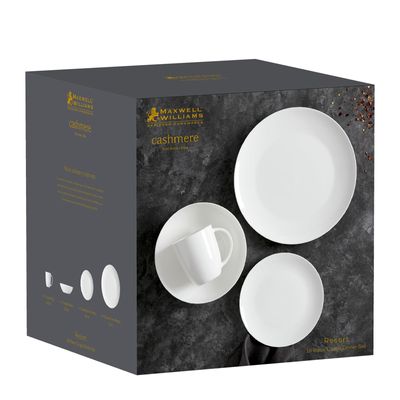 DINNER SET 16PCE COUPE, M&W CASHMERE