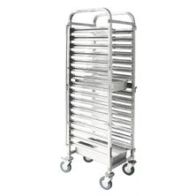 TROLLEY S/S 38X55X173CM FOR 16 GN TRAYS