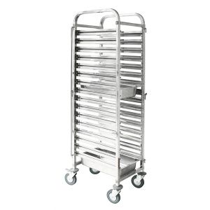 TROLLEY S/S 38X55X173CM FOR 16 GN TRAYS