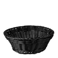 BASKET ROUND BLACK 200MM POLYPROP