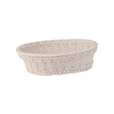 BASKET OVAL TAUPE 235X185MM POLYPROP