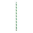 STRAW PAPER GREEN/WHITE 200MM, 2500CTN