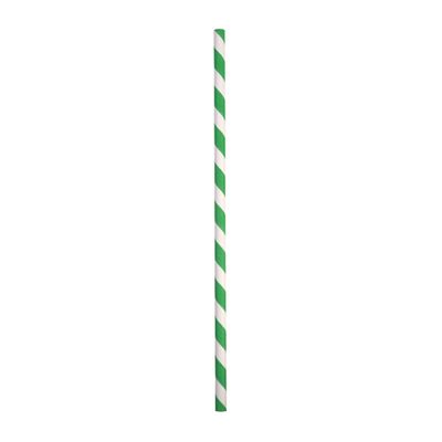 STRAW PAPER GREEN/WHITE 200MM, 2500CTN