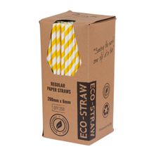 STRAW PAPER YELLOW/WHITE 205MM, 250PCS