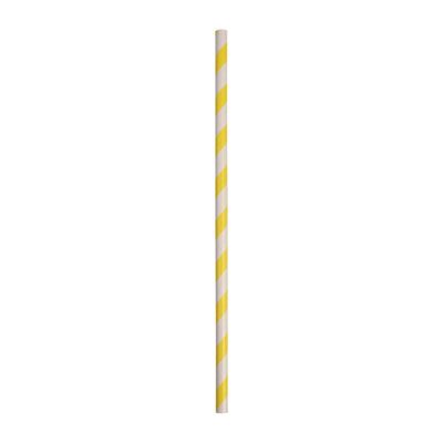 STRAW PAPER YELLOW/WHITE 205MM, 2500CTN