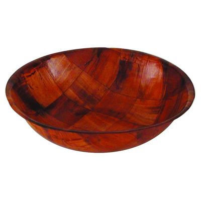 SALAD BOWL WOVEN WOOD ROUND