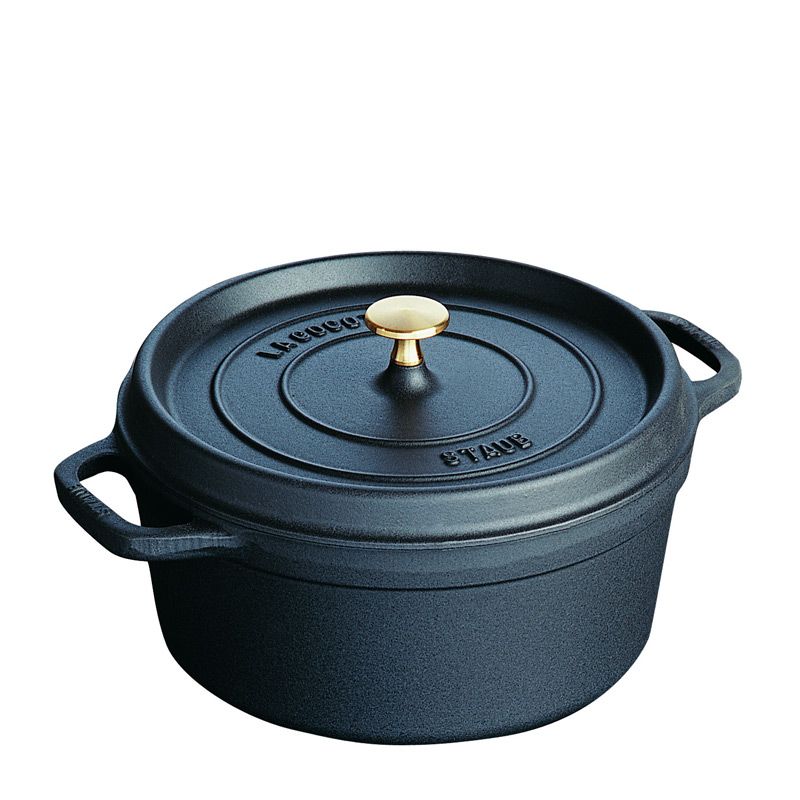 COCOTTE ROUND BLK 28CM/6.7LT, STAUB