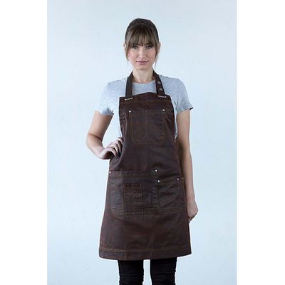 APRON BIB RUST WASH, BARBER