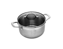 CASSEROLE W/LID 24CM/5.6LT PREMIUM STEEL