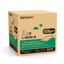 NAPKIN SINGLE SAVER 1PLY BRN, 6000CT BIO