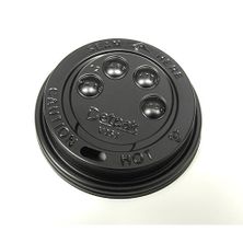 BUTTON LID FOR 8OZ BLACK CUP 100 PACK