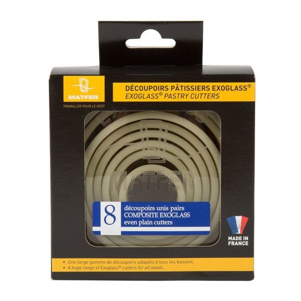 CUTTER 8 PCE ROUND 3-10CM EXOGLASS,MATFER