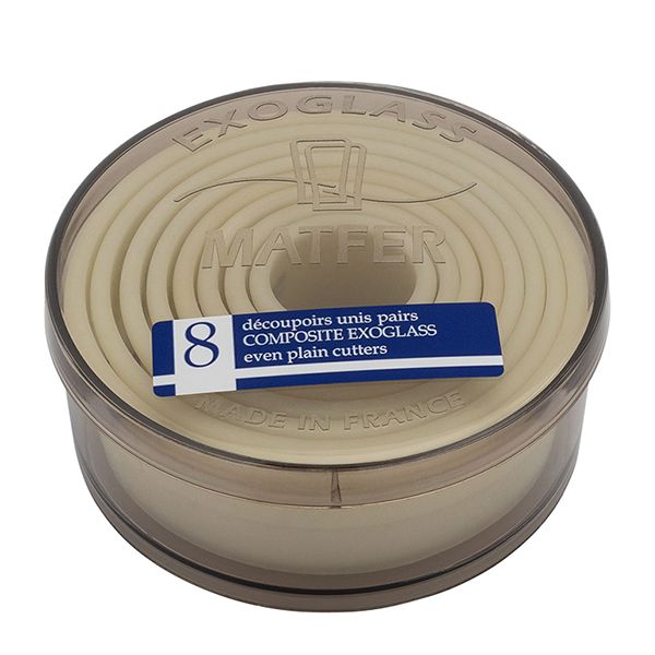 CUTTER 8 PCE ROUND 3-10CM EXOGLASS,MATFER