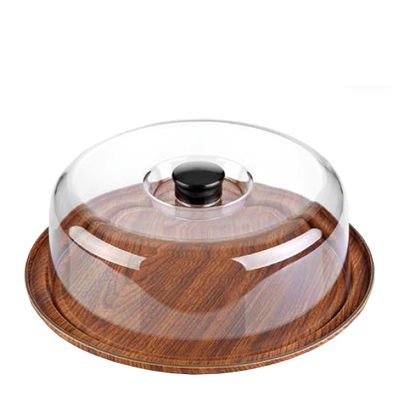 CAKE PLATTER & COVER SET 300X110, EVELIN