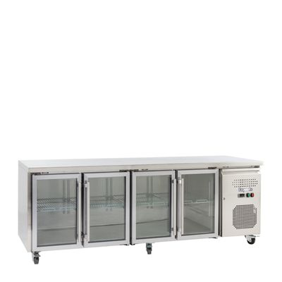 CHILLER U/BENCH 4 DOOR GLASS, EXQUISITE