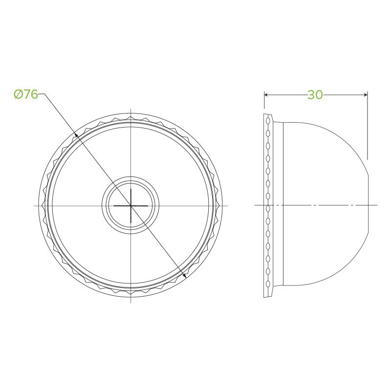 LID DOME 60-250ML CLR X-SLOT 50PCE