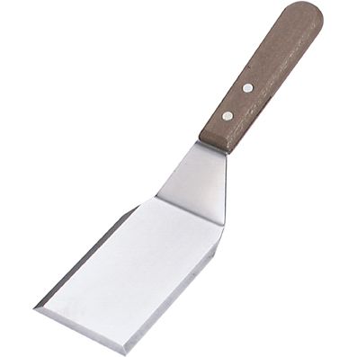 SCRAPER GRIDDLE 295MM S/ST W/WOOD HNDL