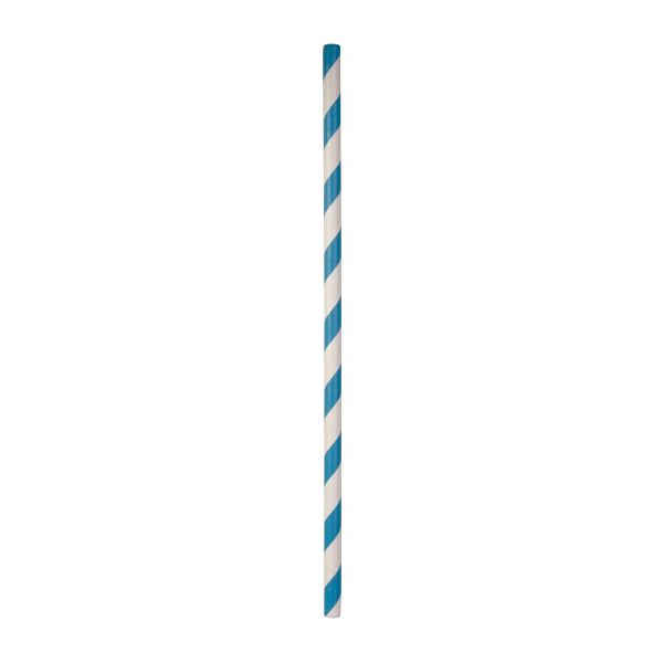 STRAW PAPER BLUE/WHITE 200MM, 2500CTN
