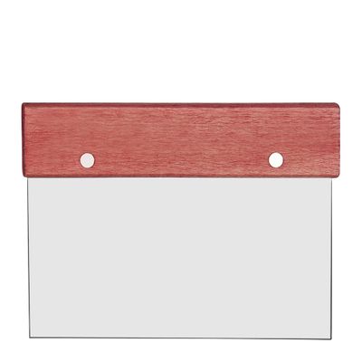 DOUGH SCRAPER W/WOOD HNDL 150X75MM S/ST