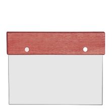 DOUGH SCRAPER W/WOOD HNDL 150X75MM S/ST