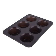 MUFFIN PAN 6 CUP JUMBO SILICONE, D/BAKE