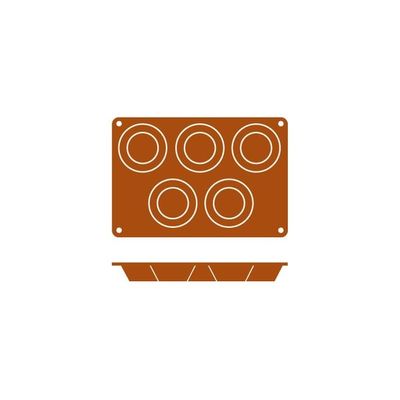 MUFFIN MOULD 5CUP/81X32MM N/S-FRENTI