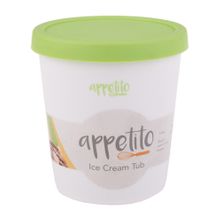 ICE CREAM TUB RND 1LT GREEN, APPETITO