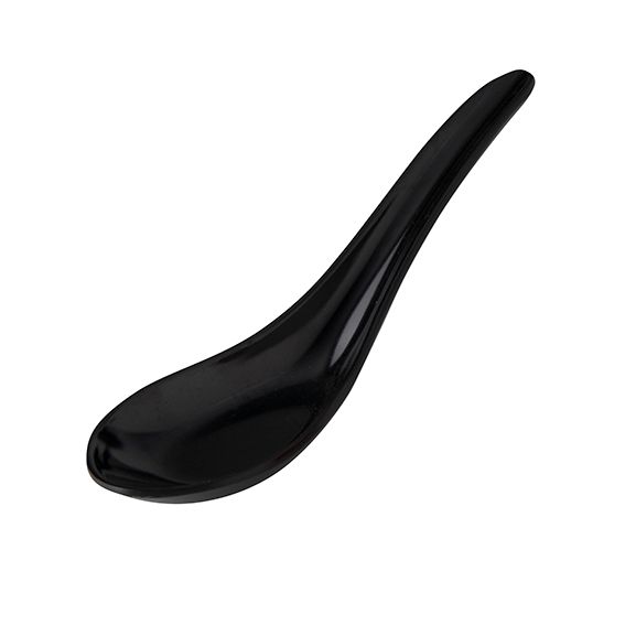 SPOON CHINESE BLK 150MM MELAMINE, RYNER