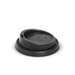 LID PLA 8OZ (80MM) BLACK, BIOPAK 50PCS