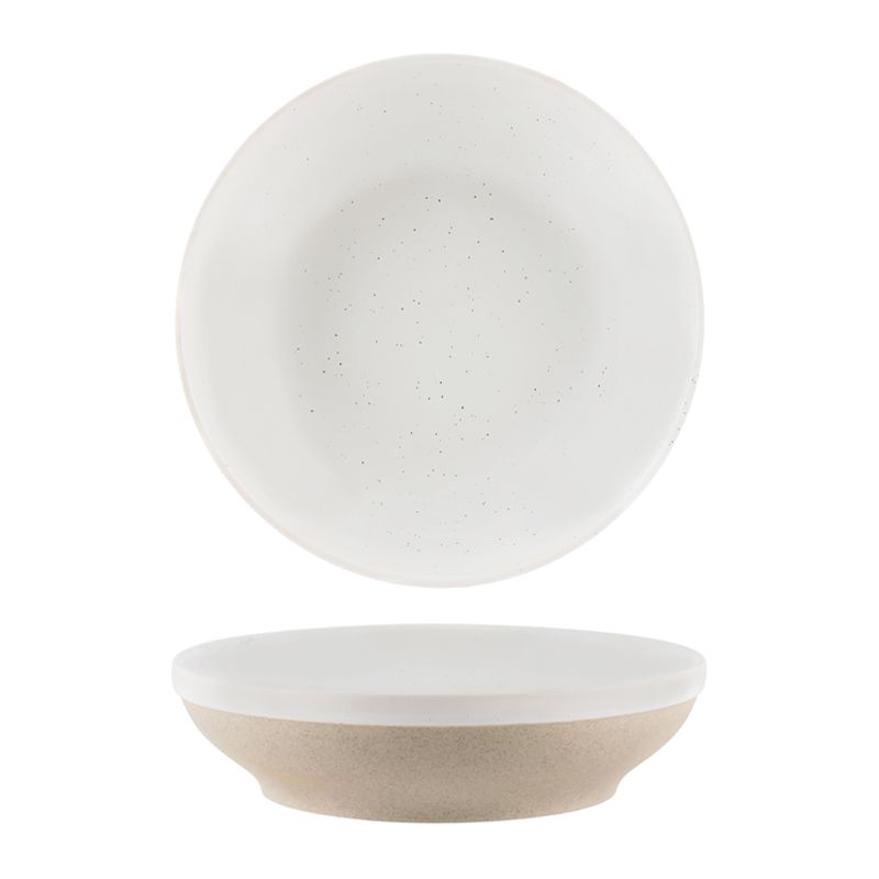 BOWL FLARED WHT PEBBLE 230X55MM, TK SOHO