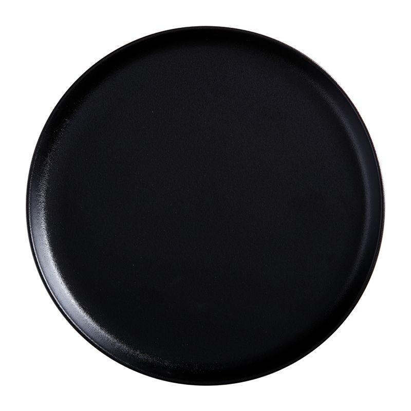 PLATE HIGH RIM BLACK 28CM, MW CAVIAR