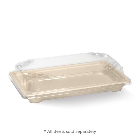 SUSHI TRAY BASE BRWN 213.5X132MM,100PK