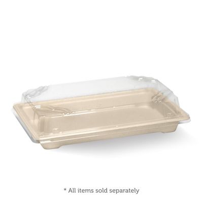 LID FOR SUSHI TRAY CLEAR PLA, 50PCE