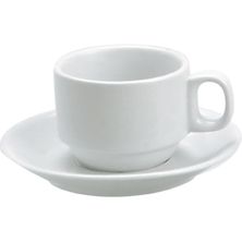 CUP COFFEE STACK WHITE 225ML, VITROCERAM