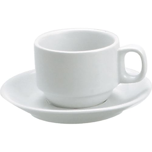 CUP COFFEE STACK WHITE 225ML, VITROCERAM