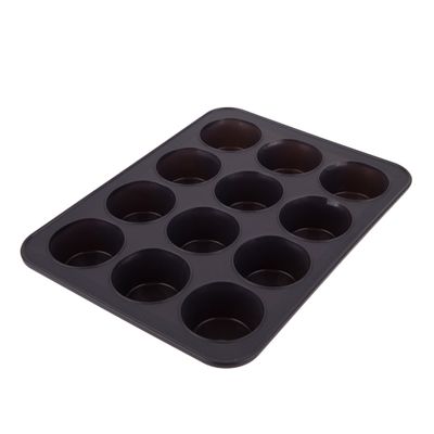 MUFFIN PAN 12 CUP SILICONE, DAILY BAKE